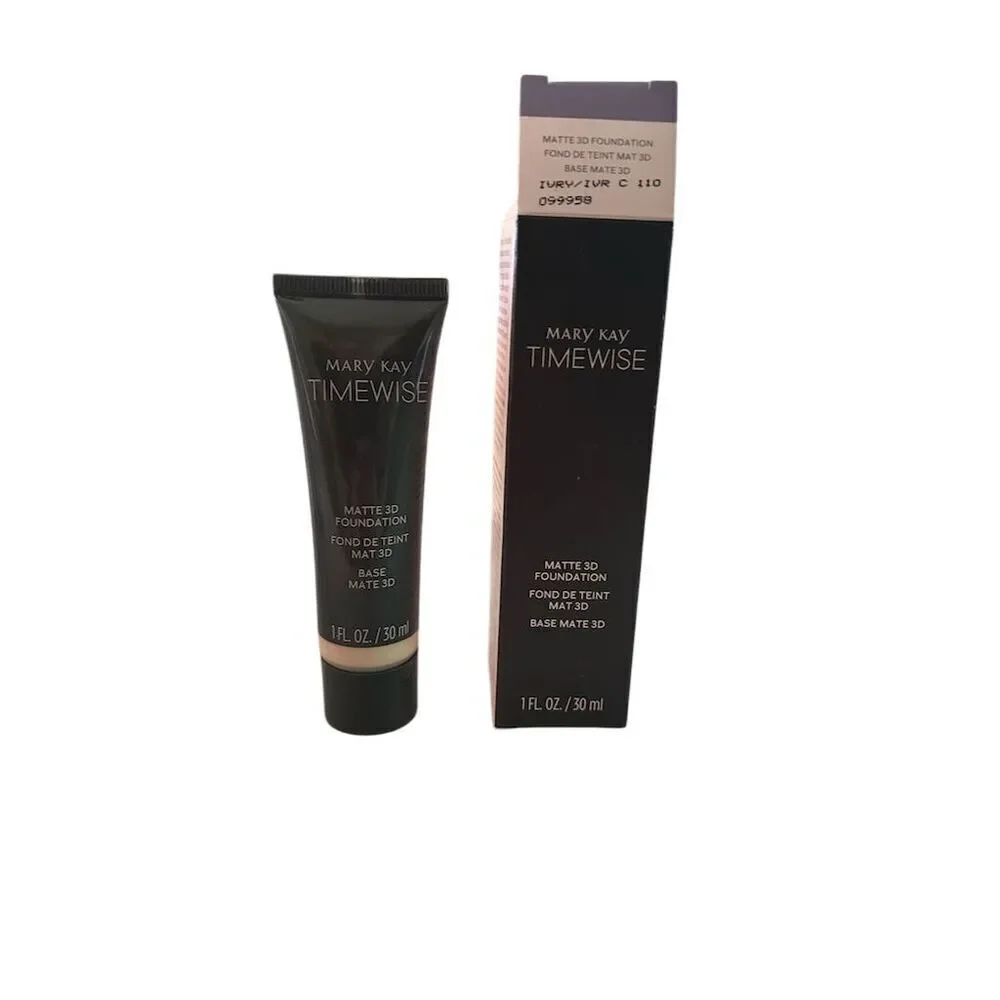 Mary Kay TimeWise Matte 3D Foundation Ivory C110 Full Coverage 1oz 099958 C 110